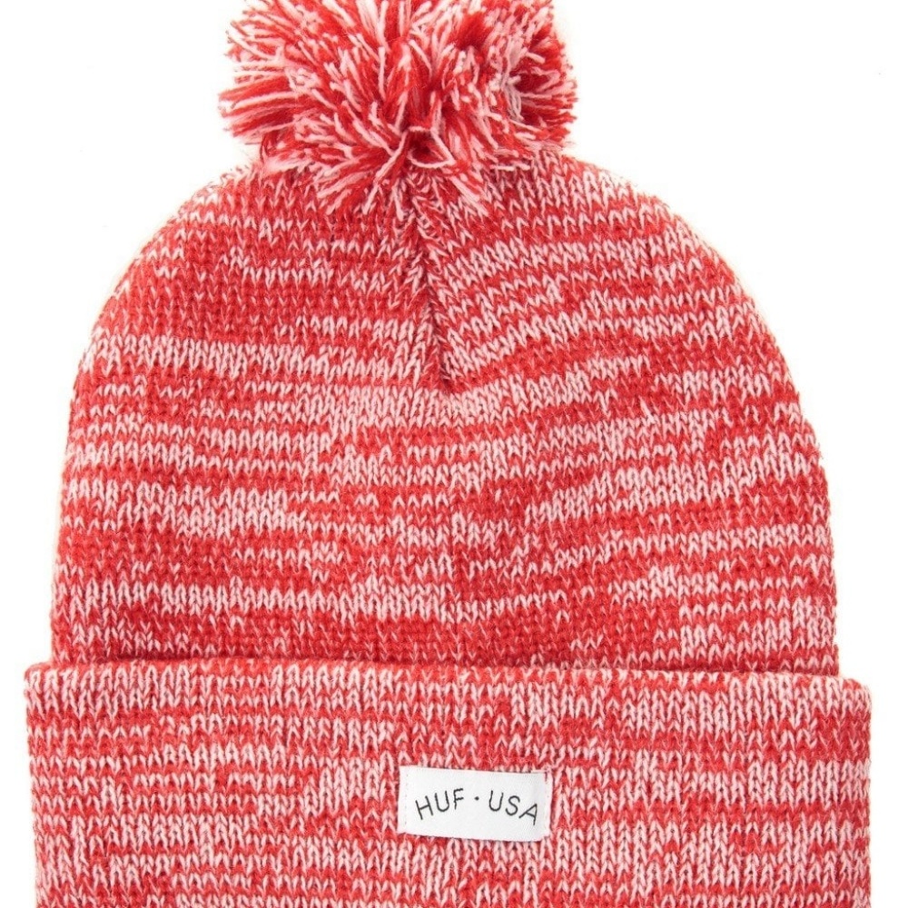 Huf Mixed PomPom Beanie - Red